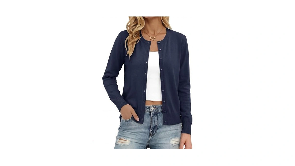 Onlypuff Cardigan For Women Button Down Sweaters Ladies Open Front