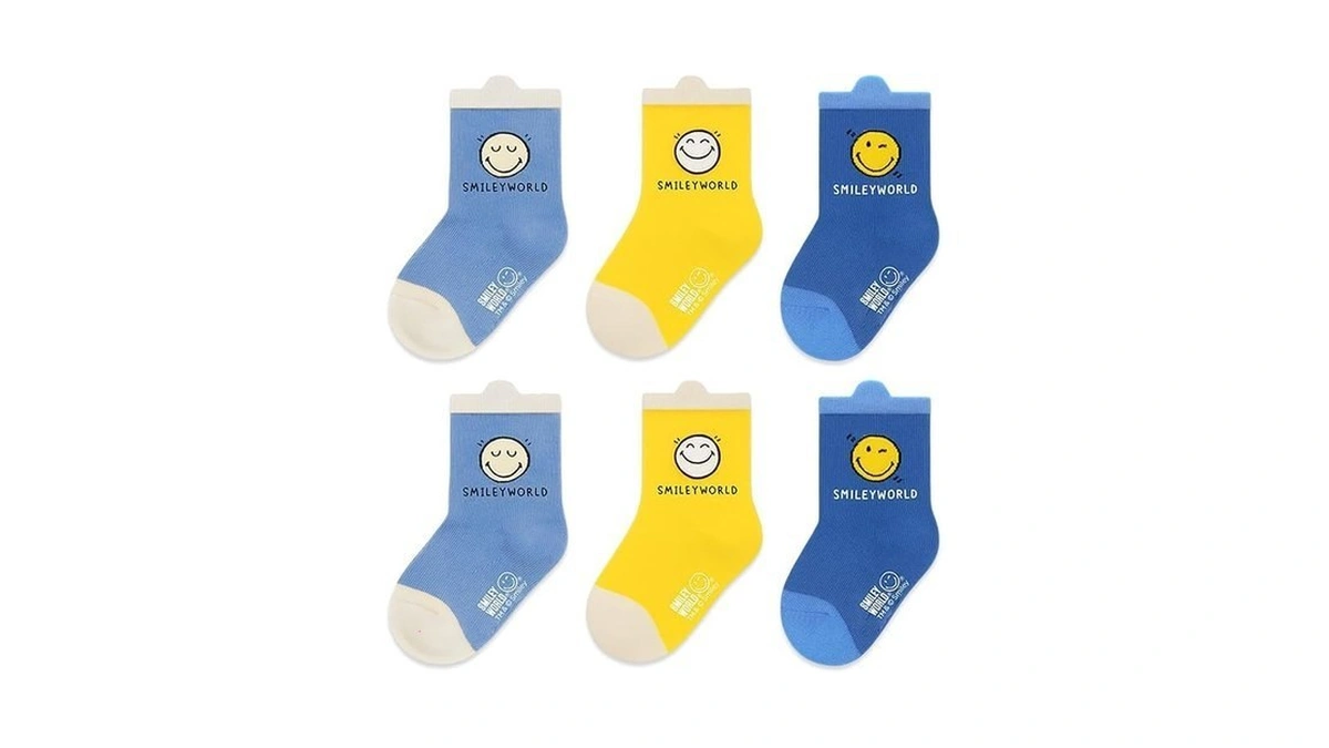 Smileyworld Kids Crew Socks For Toddler Boys & Girls, Soft