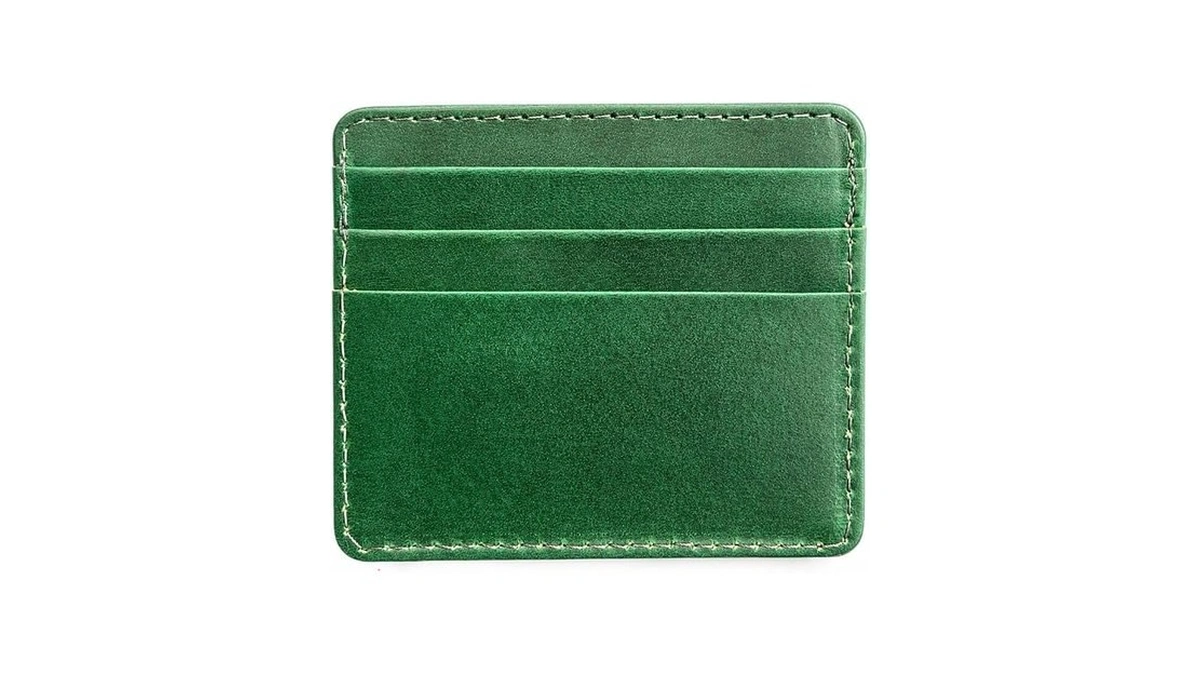 Militaria Stuffs Leather Slim Wallet, Front Pocket Minimalist Design, Leather