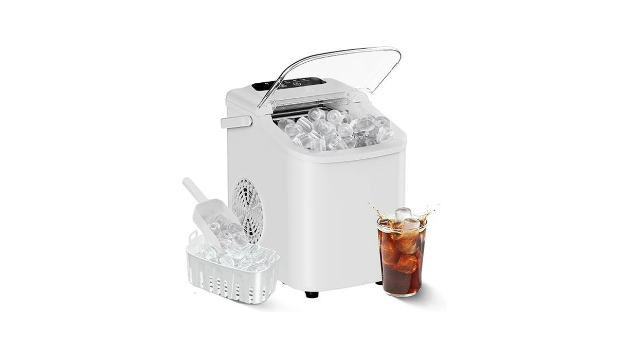 Olixis Countertop Ice Maker With Self-cleaning, Portable Ice Maker Machine