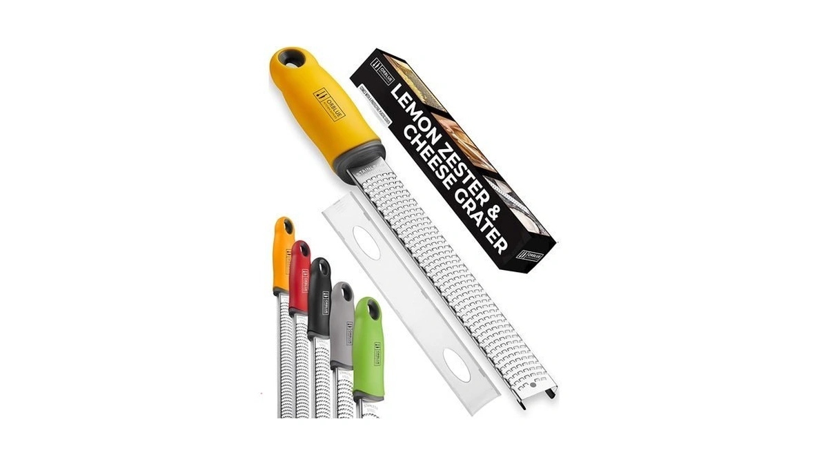 Orblue Lemon Zester & Cheese Grater - Premium Citrus Zester,