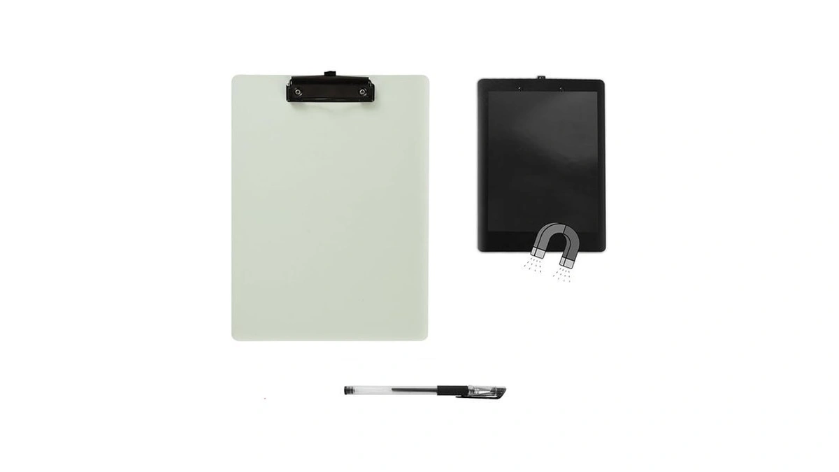 Magnet Clipboard With Pen, 9x12.5 Inch A4 Letter Size, Plastic