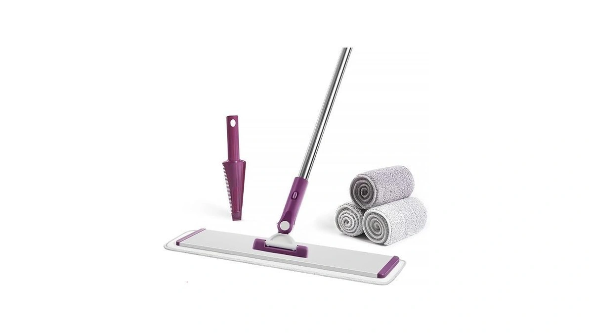 Cqt Commercial Flat Microfiber Floor Mop Cleaning System 18" Inch