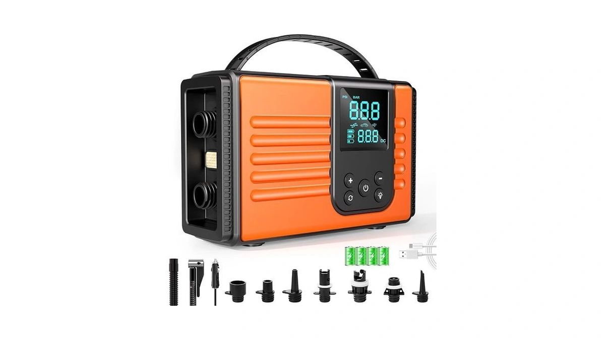 50psi Paddle Board Electric Pump, 10000mah Sup Pump With Inflation