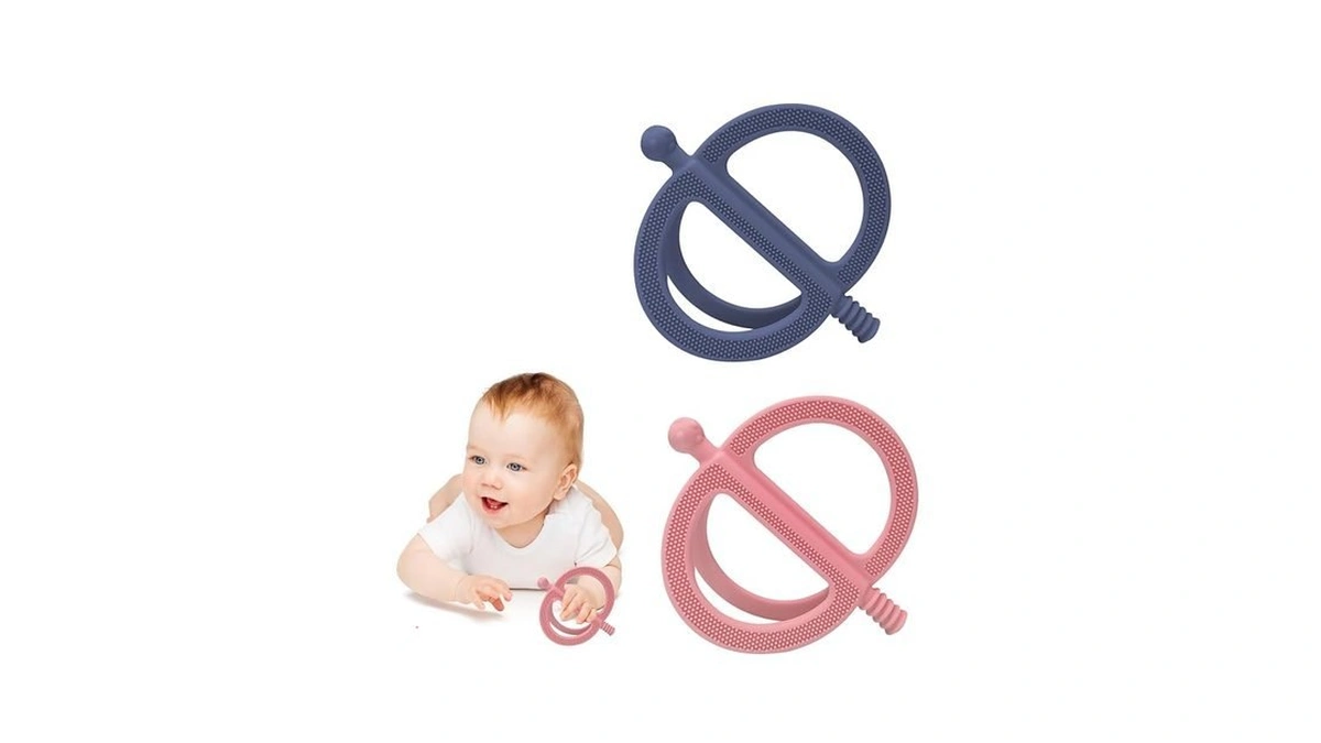 Cftone Baby Teething Toy, Nipple-shaped With Easy-hold Handle, Anti-choking Design