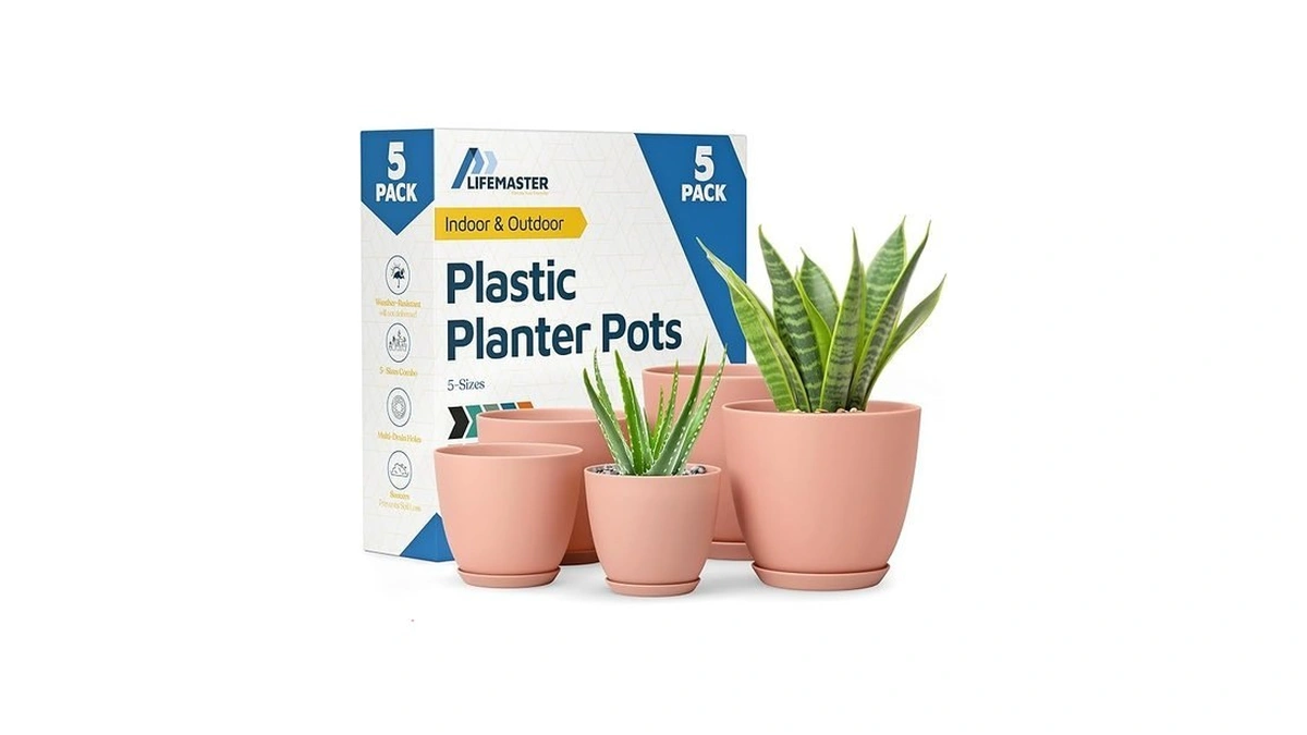 Planter Pots With Drainage Holes - Lightweight, Durable, And Space-saving