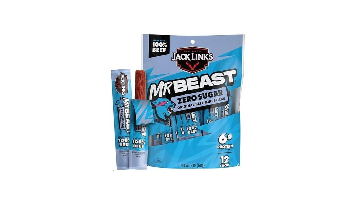 Jack Link's X Mrbeast Zero Sugar Original Mini Beef Jerky
