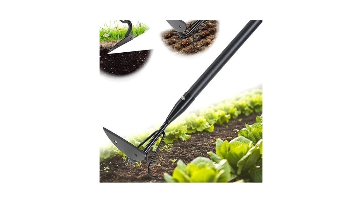 Garden Hoe - Heavy Duty 2 In 1 Hoe Garden