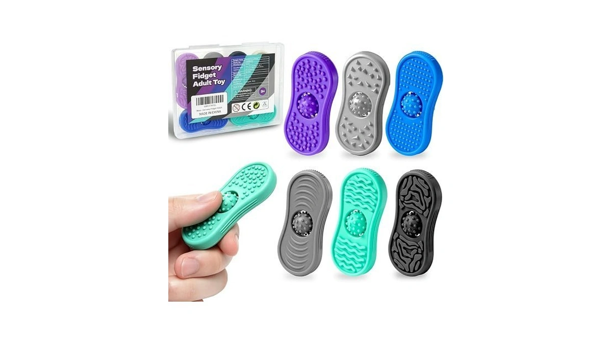 Sensory Fidget Toys For Adults 6 Pack Silicone Worry Stones