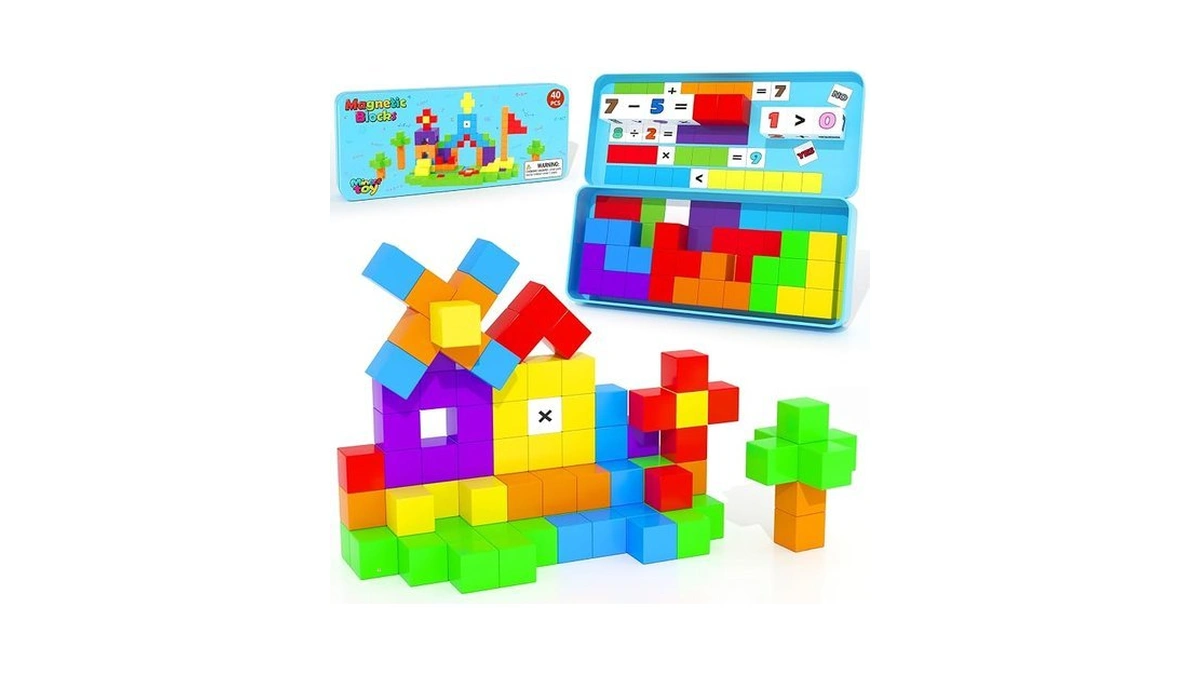 Minecftoy Magnetic Blocks Mini Travel Essentials Toddler Toys With Case