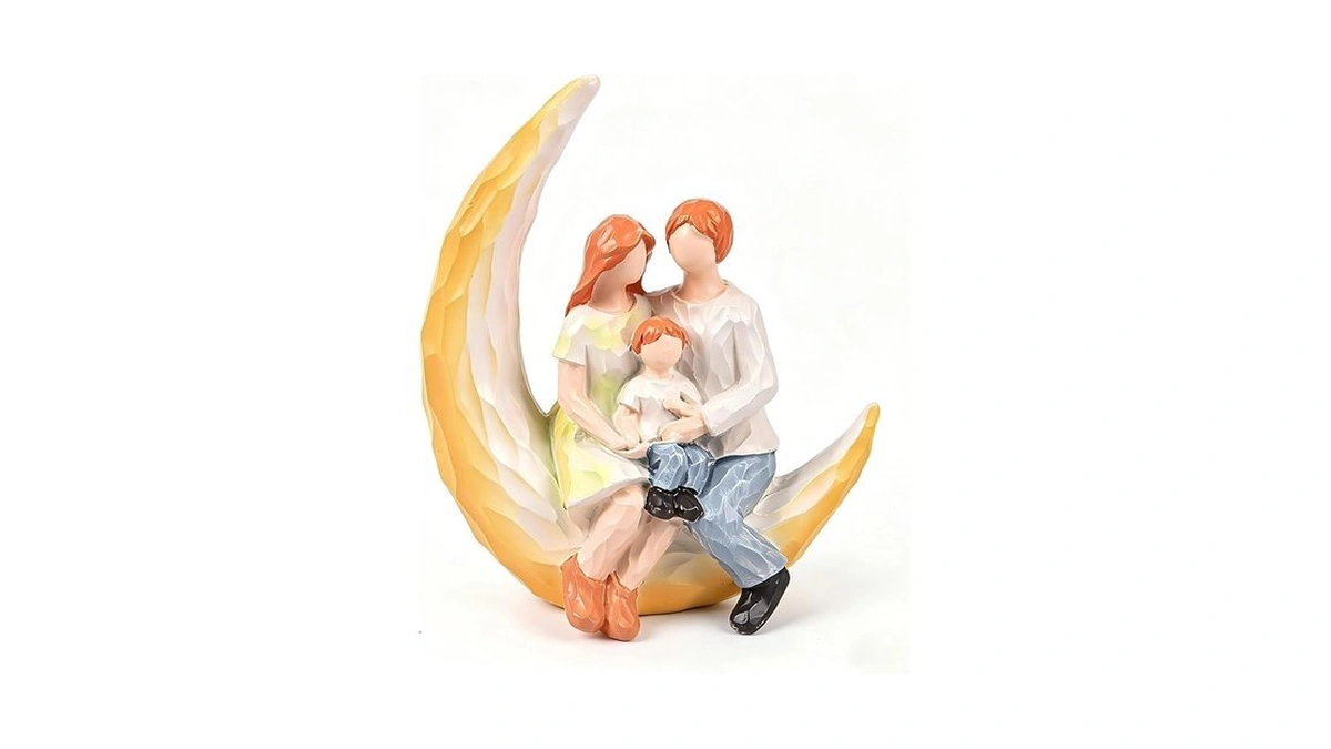 Posheila Birthday Gift For Mom, Moon Family Figurine, Gifts For