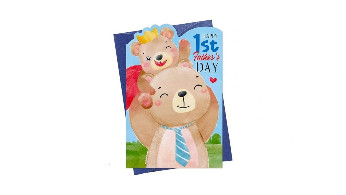 Waahome Happy First Fathers Day Card For New Dad From