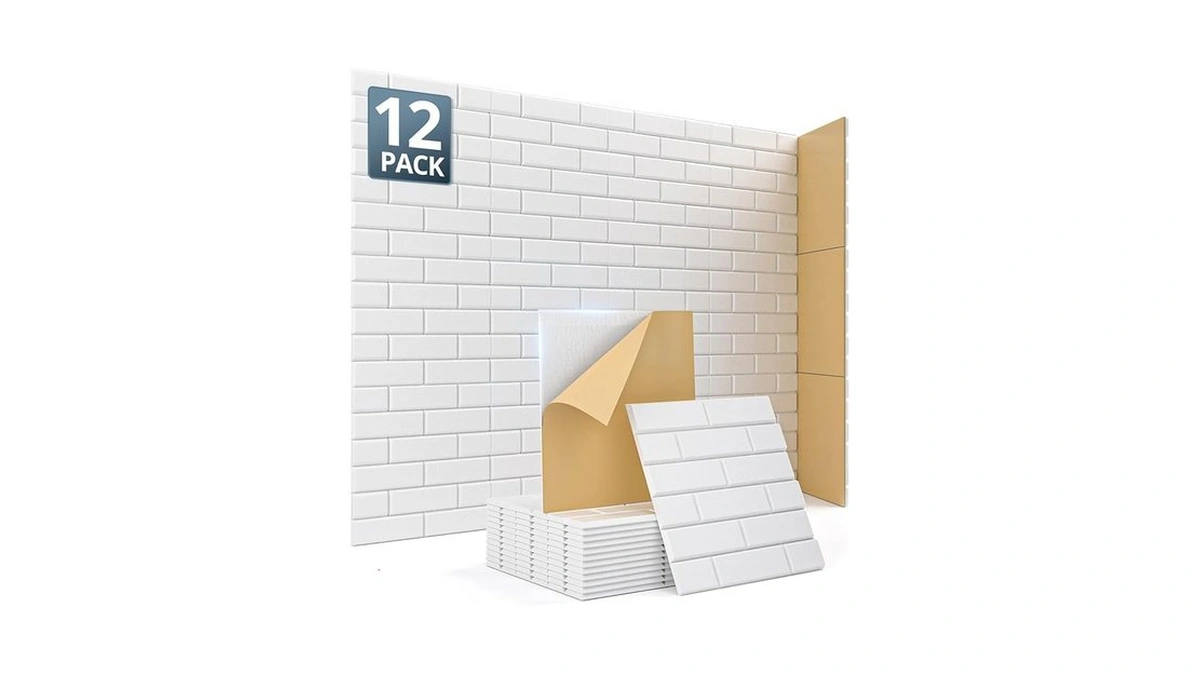Kuchoow Acoustic Wall Panels Sound Absorbing Self Adhesive Brick Pattern