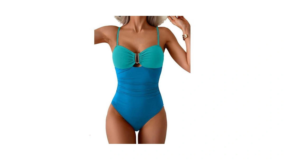 Eomenie One Piece Swimsuit For Women Tummy Control Ruched Bathing