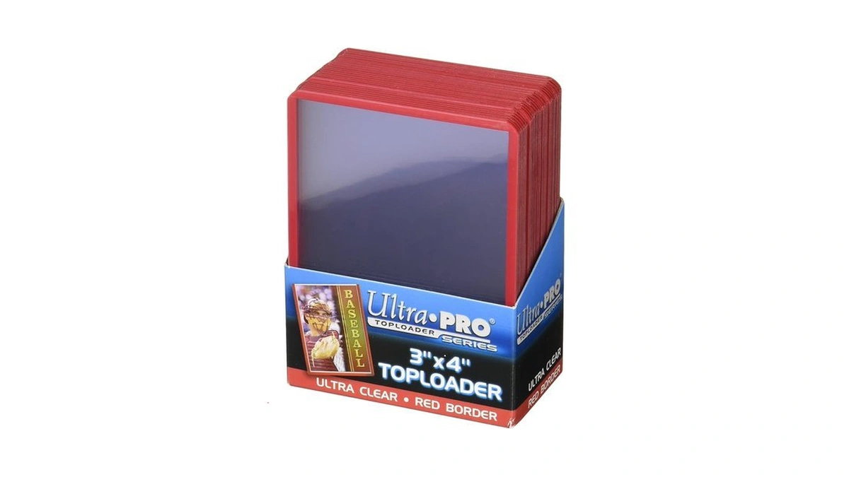 Ultra Pro 3" X 4" Red Border Toploader 25ct