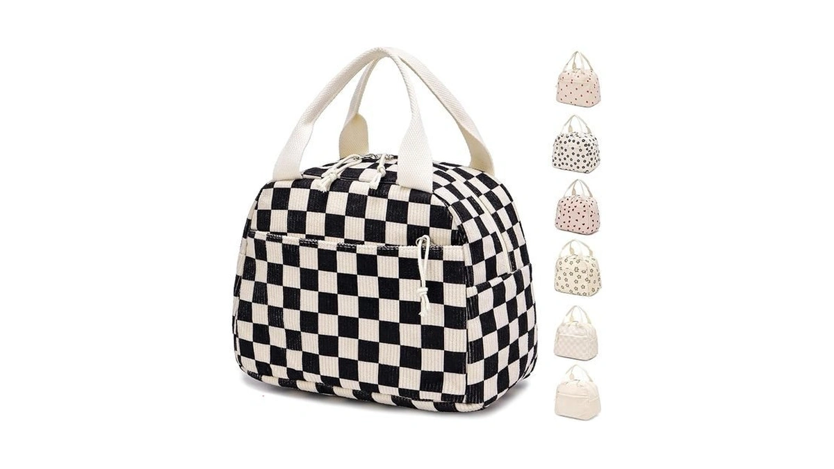 Lunch Bag For Women Grils Adult Cute Corduroy Lunch Tote