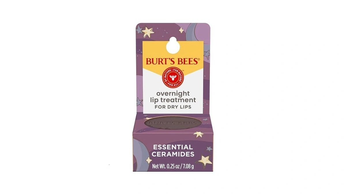 Burt's Bees Original Overnight Intensive Lip Treatment, Moisturizing, Restorative, Reduces