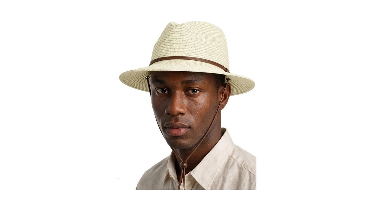 Zylioo Large Head Straw Beach Hat, Big Fedora Panama Sun