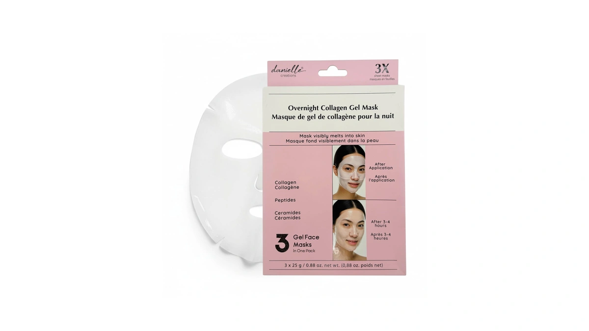 Danielle Creations Overnight Collagen Gel Mask Pink – 3 Pack