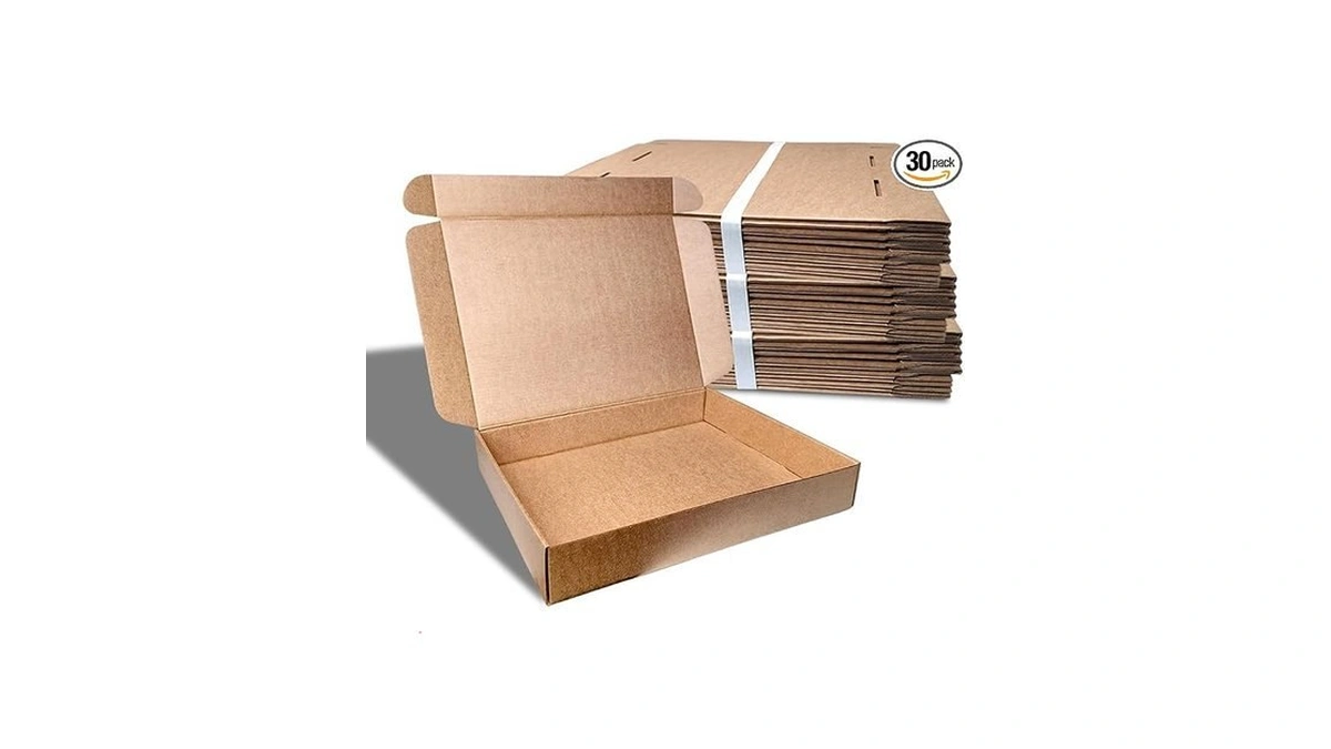 Corrugated Shipping Boxes 9x6x4inches, 30pack Kraft Cardboard Literature Mailers, Durable