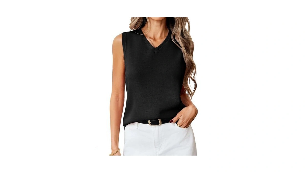 Magibag Women's Sleeveless Sweater Tank Tops 2026 Summer V Neck
