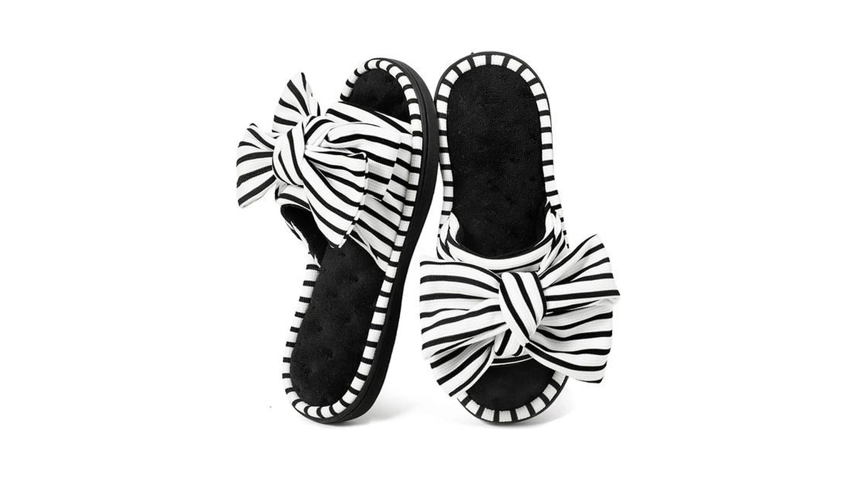 Ultraideas Womens Indoor Outdoor Slippers, Memory Foam Open Toe Cute
