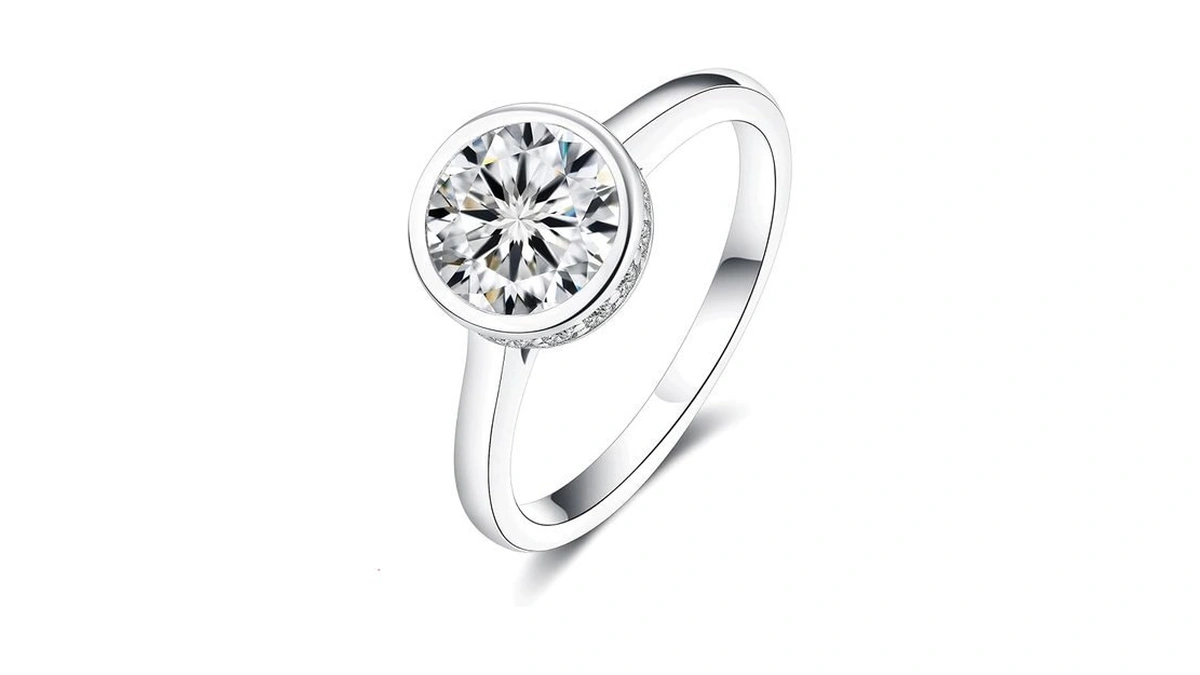 Imolove Moissanite Engagement Rings For Women, 1.5 Carat D Color