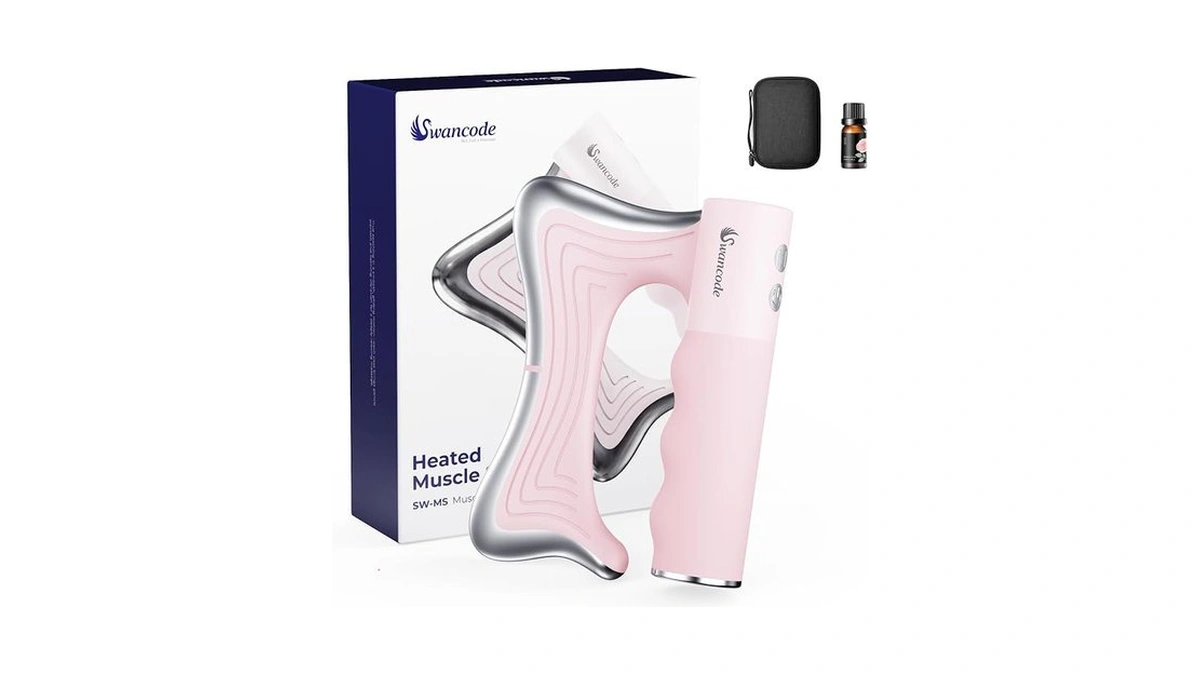 Swancode Heated Muscle Scraper, 3 Adjustable Intensity Modes With Led