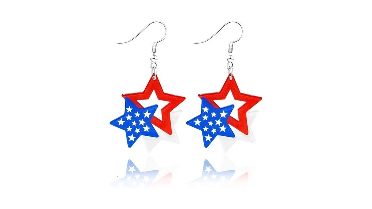 Nylry Fourth Of July Earrings Patriots Earrings American Flag Earring