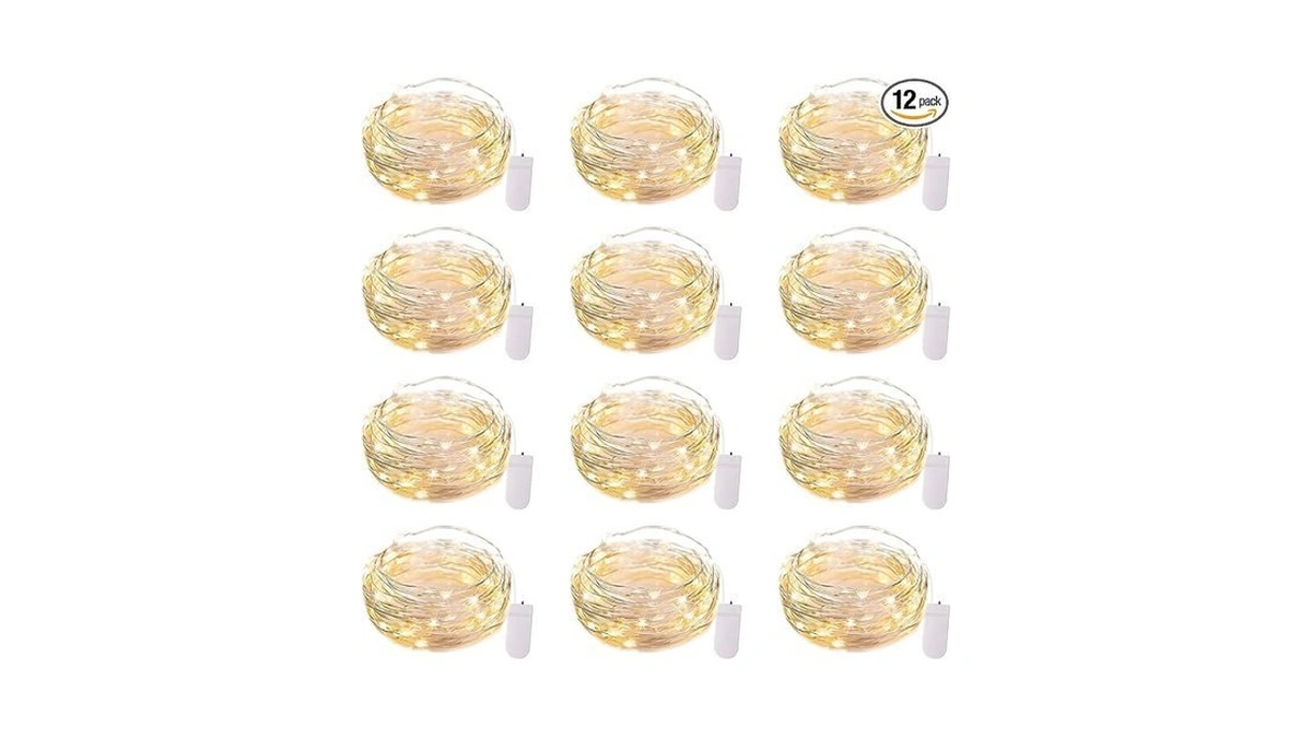 Brightown 12 Pack Led Fairy Lights Battery Operated String Lights