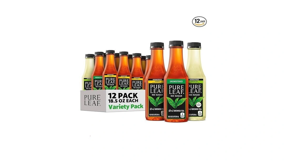 Pure Leaf Iced Tea, Unsweetened 3 Flavor Variety Pack, Zero