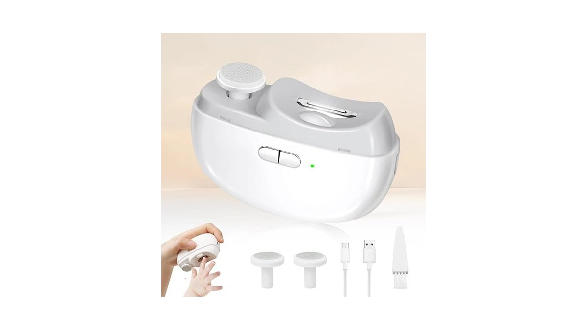Automatic Electric Nail Clipper Nail Trimmer Polisher 2 In 1