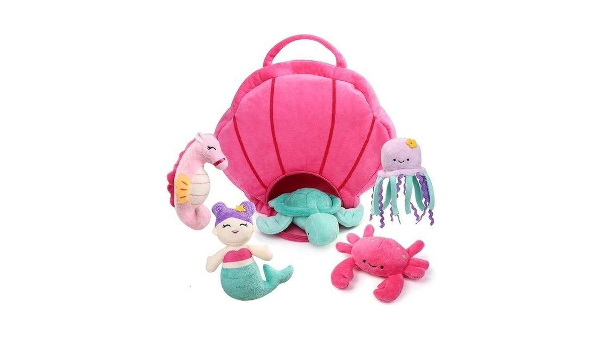 Benben 5-pack Ocean Stuffed Animal Set, Sea Creature Plush Toys