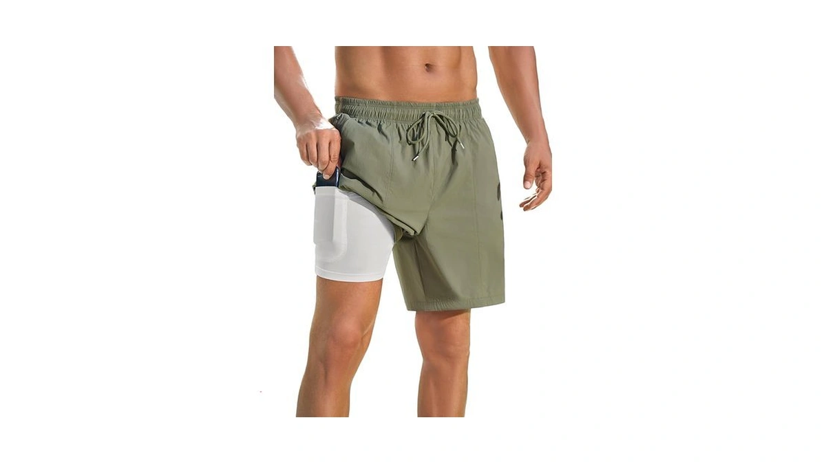 Incerun Men's Swim Trunks Quick Dry Board Shorts 7''beach Shorts