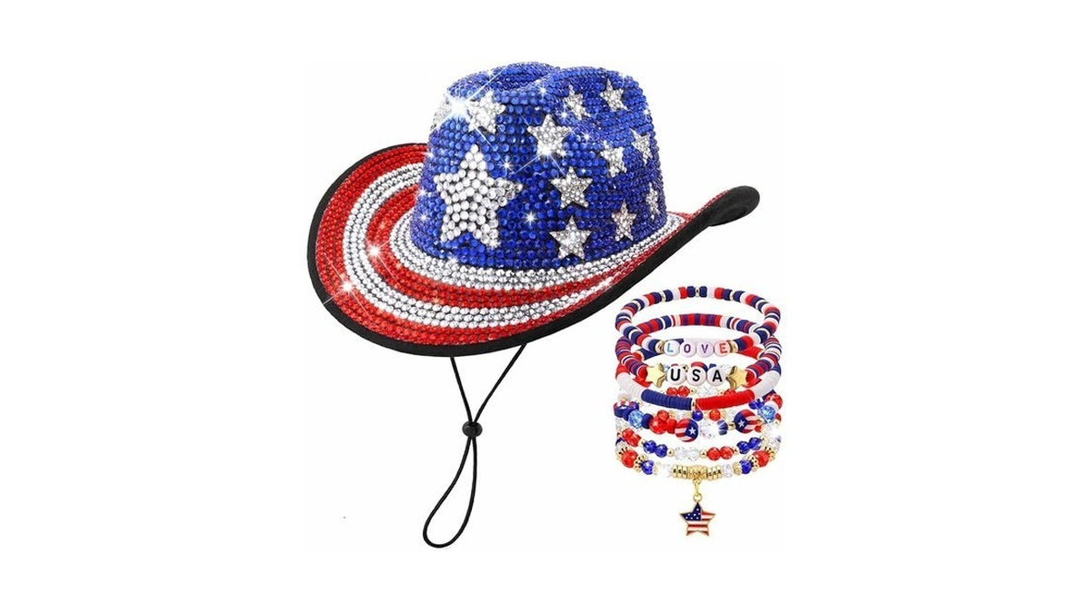 Zhamate American Flag Cowboy Hat 250th Anniversary Usa Novelty Cowboy
