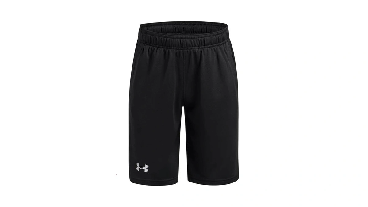 Under Armour Boys' Tech Jacquard 2.0 Shorts, (001) Black/castlerock/white, Large