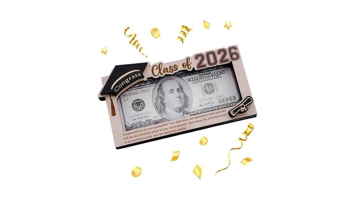 Graduation Gifts 2026 Money Holder, Wooden Graduation Money Cash Envelope