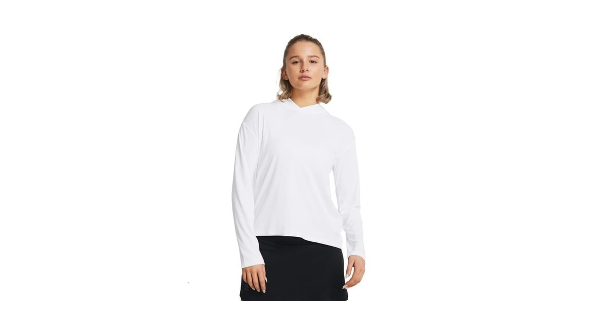 Under Armour Women's Iso-chill Shorebreak Hoodie, (100) White/white/halo Gray, X-large
