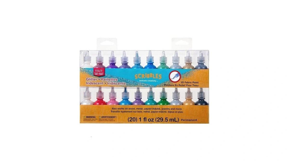 Bulk Buy: Scribbles Glitter 3d Paint Glitter - Pack Of