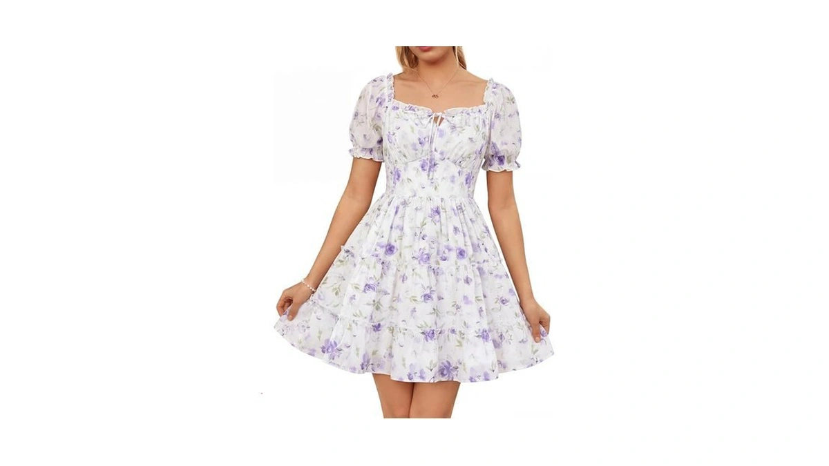 Scarlet Darkness Floral Corset Mini Dress Women Teen Summer Off