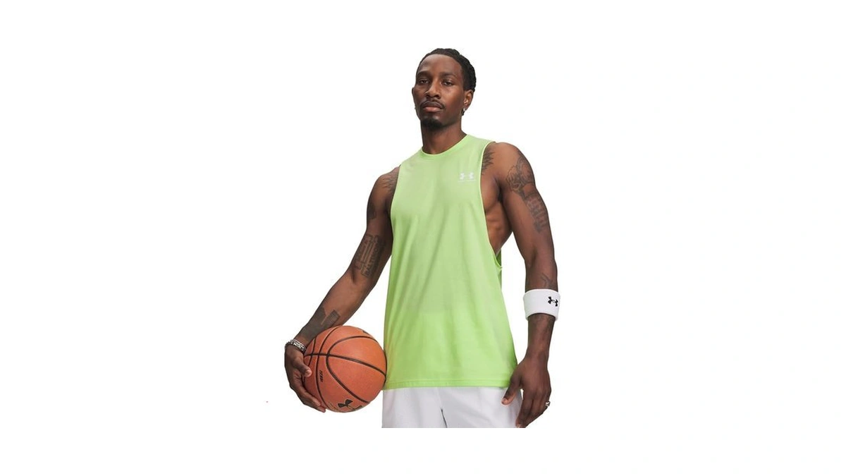 Under Armour Men's Sportstyle Left Chest Cut-off T-shirt, (712) Lumos