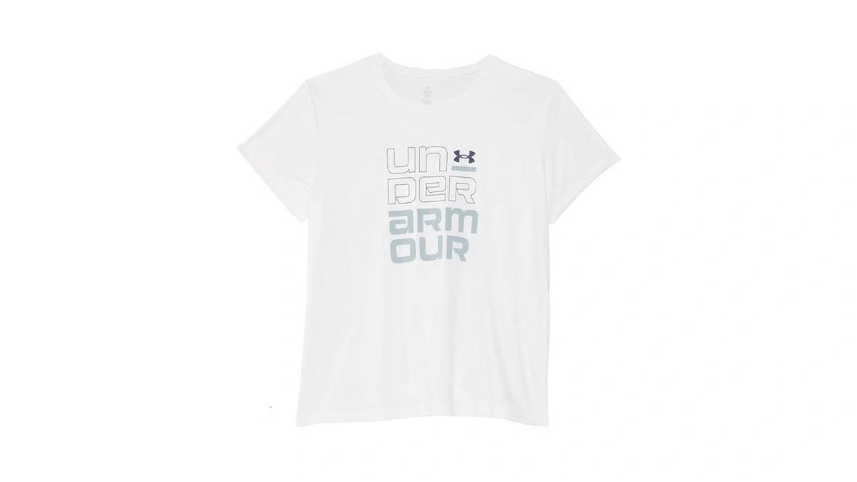 Under Armour Girls Tech Split Wordmark Short Sleeve T Shirt,