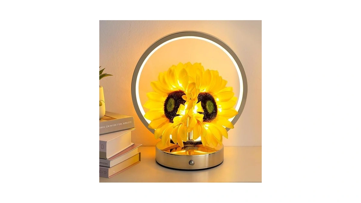 Jhxlamp Sunflower Birthday Gifts For Women Mom,sunflowers Flower Touch Lamp,rechargeable