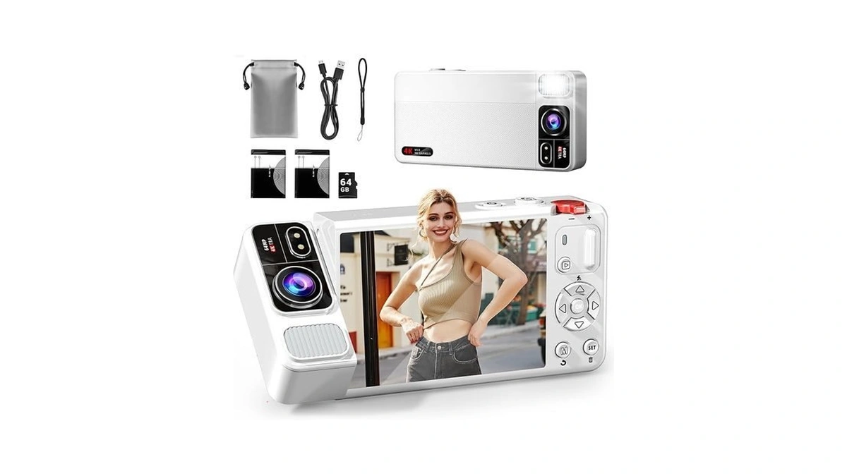 Zeoupt Digital Camera, 4k 64mp Cameras For Photography, 270°flip Screen