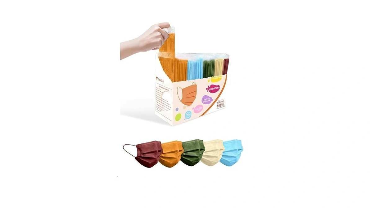 Tenice Face Masks Disposable 100 Pack, 4 Ply Astm Level