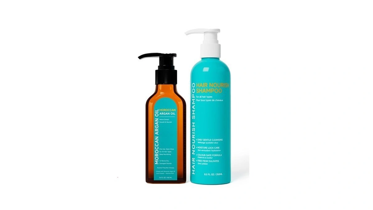 Moroccan Argan Oil Set, Moroccan Argan Oil Hydrating Shampoo Included,