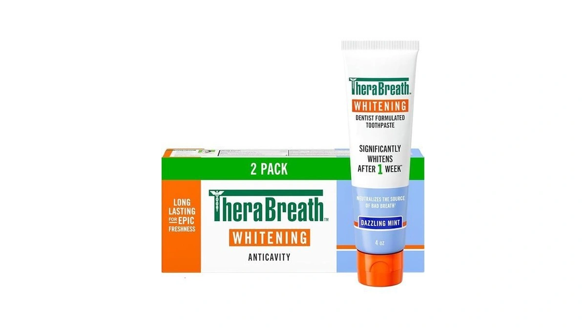 Therabreath Whitening Toothpaste, Gentle Peroxide-free Teeth Whitening In 1 Week