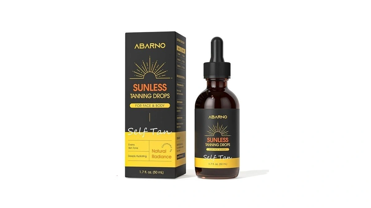 Abarno Dha Sunless Tanning Drops For Face & Body, 1.7