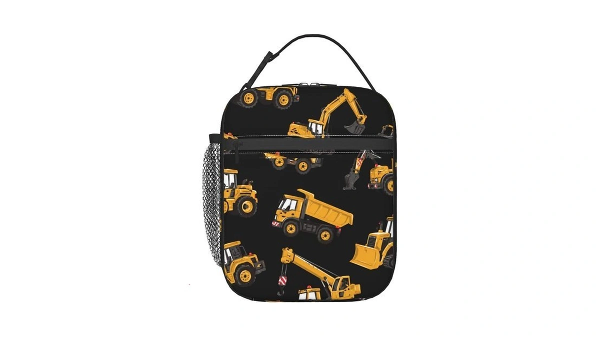 Yilad Road Roller Bulldozer Dumper Lunch Box Insulated Soft Bag