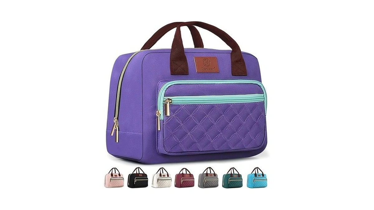 Insulated Lunch Box For Women,leakproof Quilted Thermal Lunch Bag, 14l